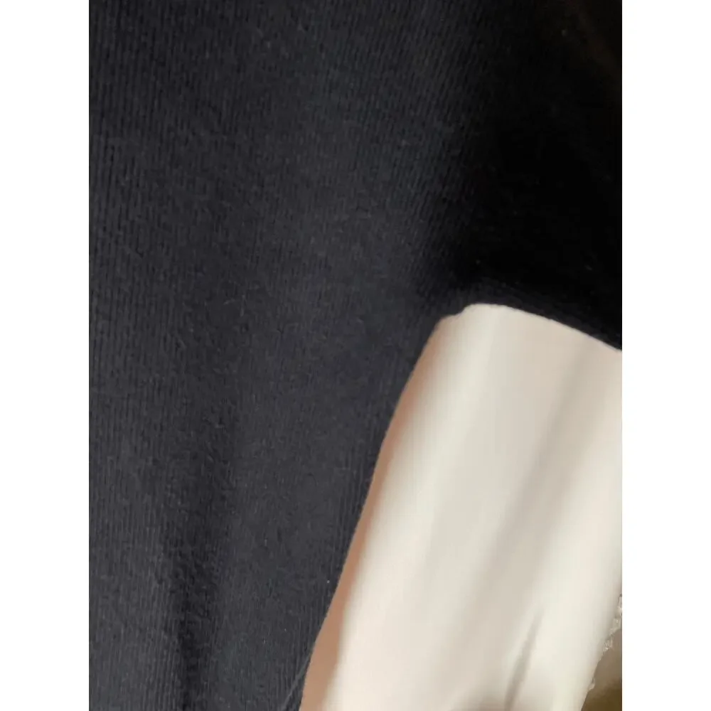 Chico's Black Funnel Neck Tie Front 3/4 Sleeve Sweater Knit Size 2 US Large - Picture 5 of 6